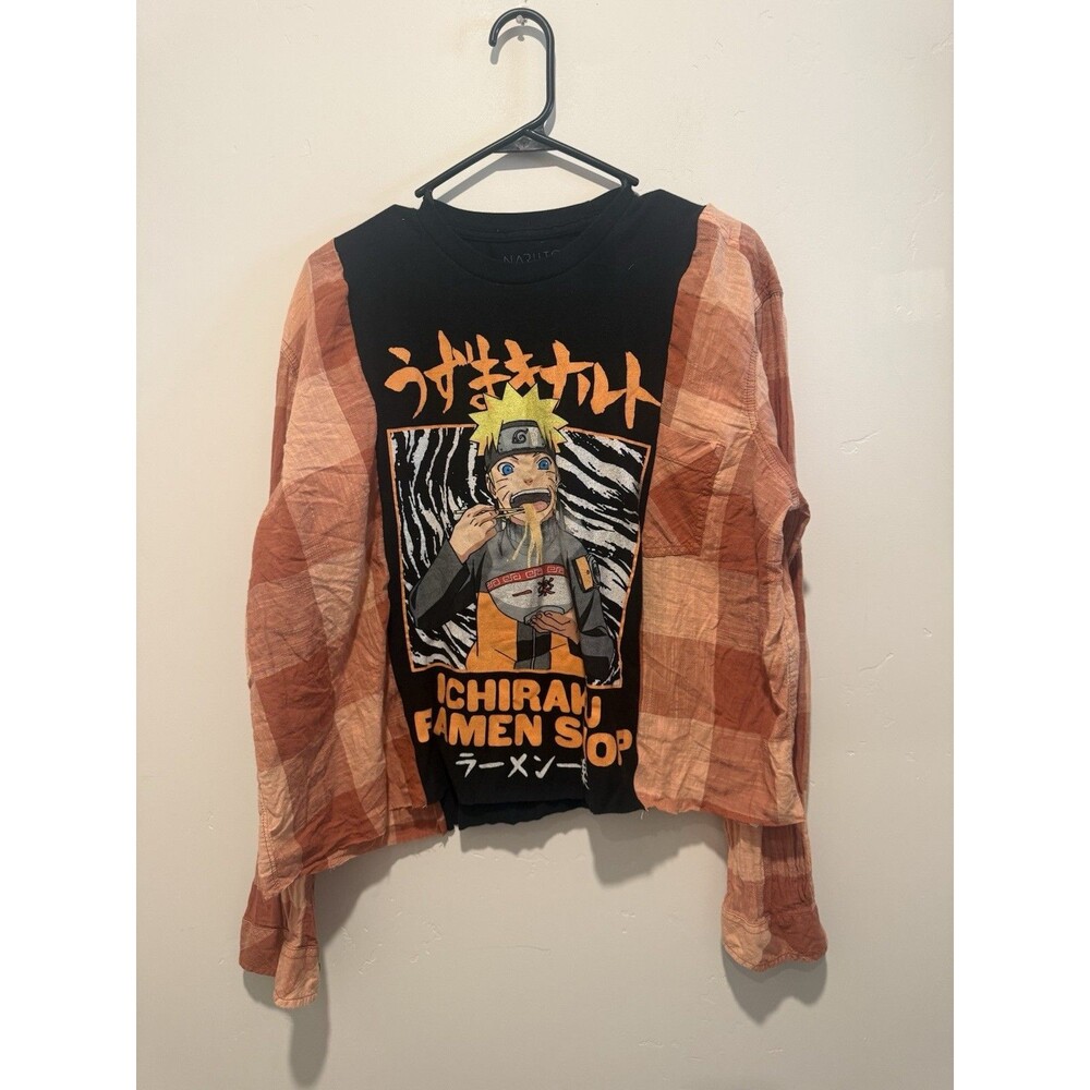 Reworked Upcycle Grunge Oversize Naruto Uzumaki One of a Kind Top M/L